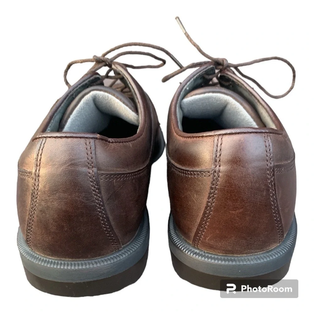 FootJoy DryJoy Tour Golf Shoe Men Brown Leather Waterproof SoftSpike Classic 8.5